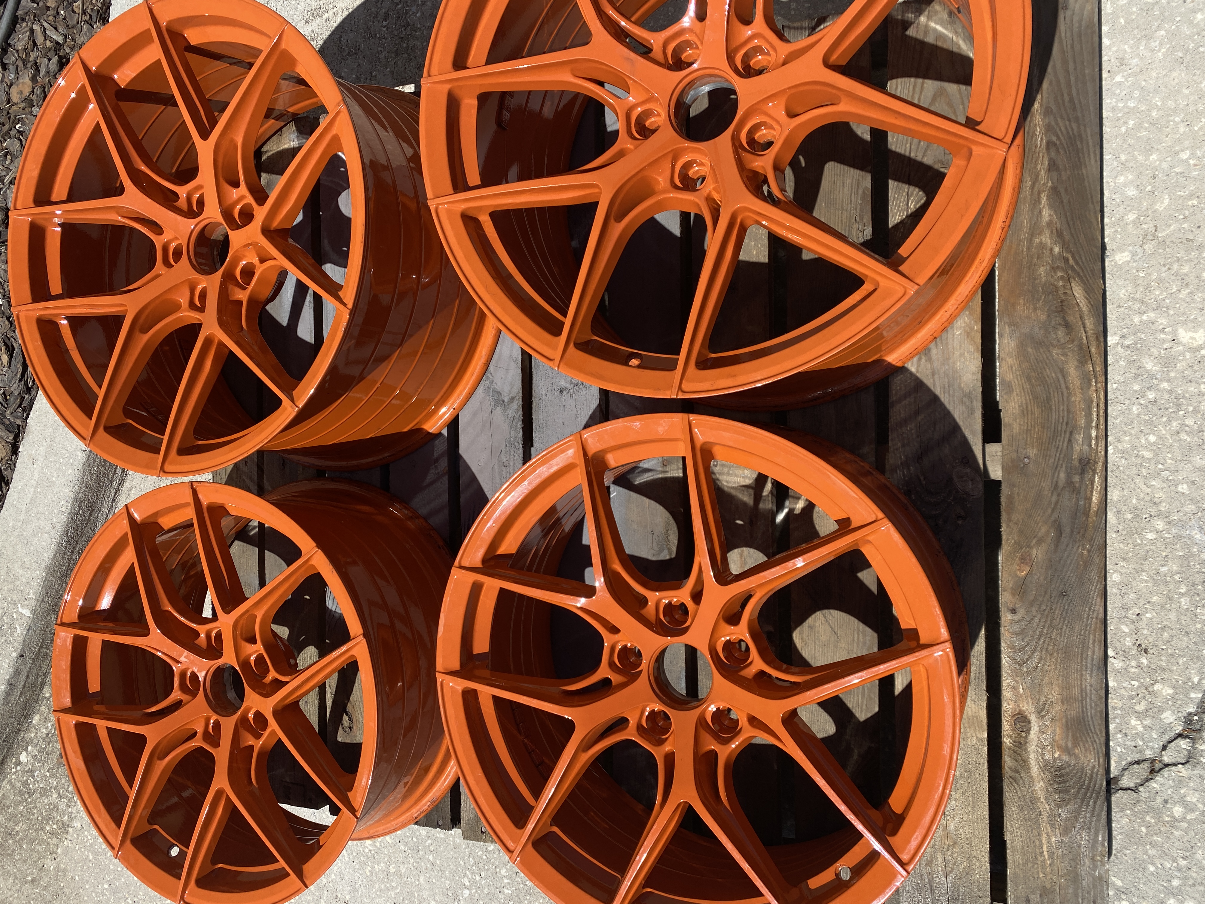 P009 Rd02 Color Rims Rims Using Illusion Tangerine Twist and Clear Vision | Prismatic Powders
