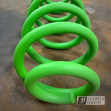 Powder Coated Casper Clear And Ral 6018 Coil Spring