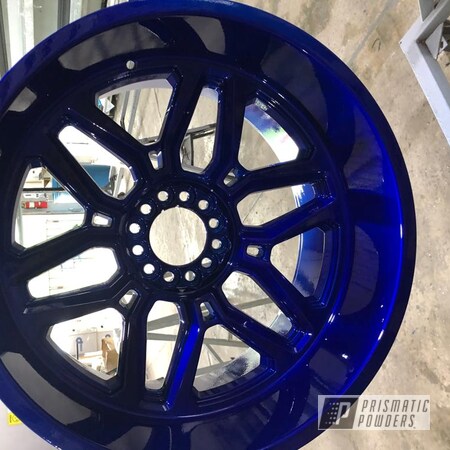 Powder Coating: Cheater Blue PPB-6815,Clear Vision PPS-2974,POLISHED ALUMINUM HSS-2345,Jeep Wheels,The Western Wheel