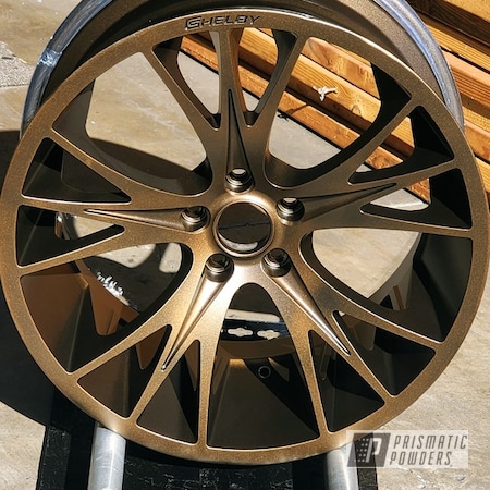 Powder Coating: Wheels,Satin Bronze Chrome PMB-10182,Rims,Refurbished,Shelby Wheels,Matte Black Bronze UMB-4937