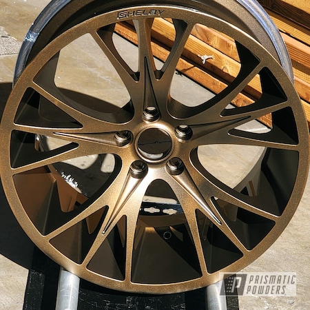 Powder Coating: Satin Bronze Chrome PMB-10182,Rims,Matte Black Bronze UMB-4937,Shelby Wheels,Refurbished,Wheels