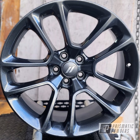 Powder Coating: Wheels,Rims,Charger,Refurbished,Daytona Wheels,Cadillac Grey PMB-6377