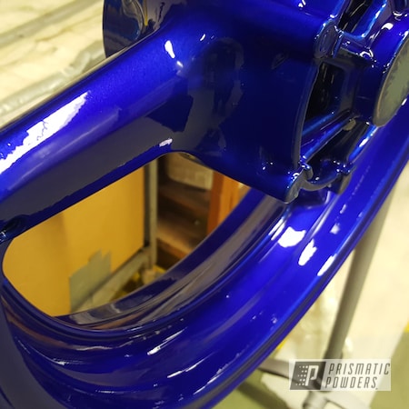 Powder Coating: LOLLYPOP BLUE UPS-2502,Rims,Super Chrome Plus UMS-10671,Motorcycle Wheels,Wheels