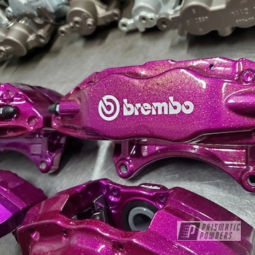 Powder Coated Clear Vision And Illusion Violet Custom Brake Calipers