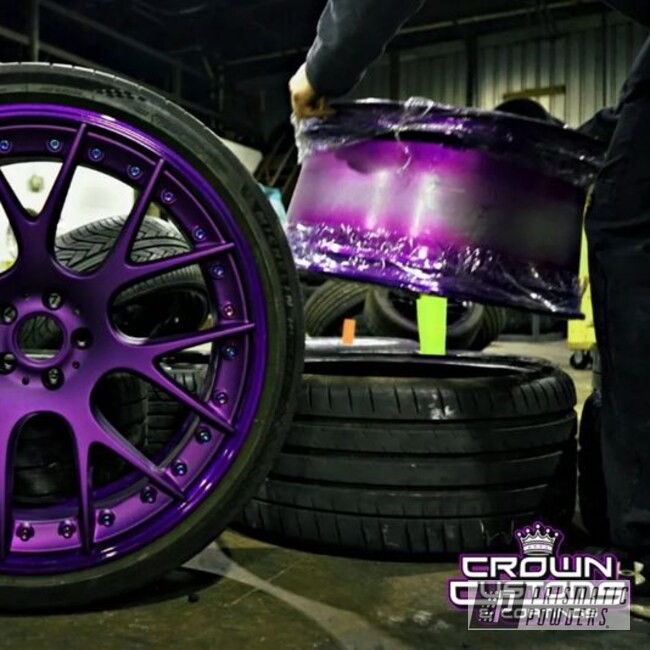 Powder Coated Illusion Purple, Clear Vision, Lollypop Purple And Casper Clear Audi Wheels