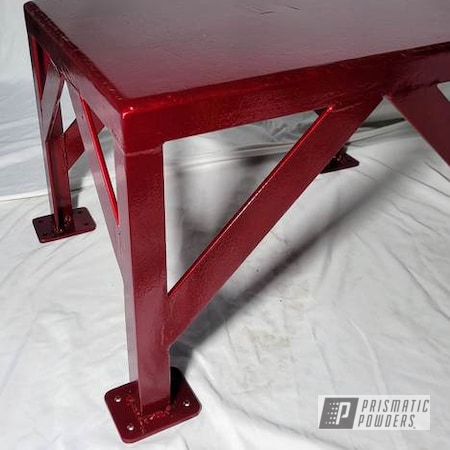 Powder Coating: FRACTURED ILLUSION CHERRY PVB-10293,Clear Vision PPS-2974,Table,ZINC PRIMER ESS-11151