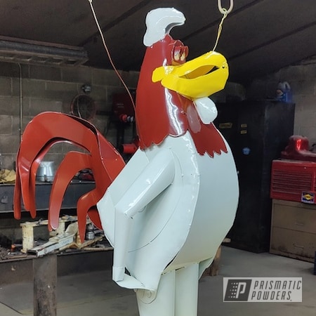 Powder Coating: Rooster,Clear Vision PPS-2974,Yard Art,GLOSS BLACK USS-2603,Red Devil PSS-2712,Mason Red PSB-5089,Dirty White PSB-8051,Yard Decor