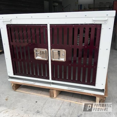 Powder Coating: Malbec,TNC Fab,Clear Vision PPS-2974,Crate,Custom Crate,Illusion Malbec PMB-6906,dog kennel,Kennel,Wine