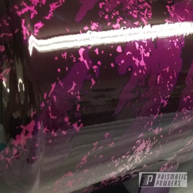 Powder Coated Air Tank In Clear Vision And Illusion Violet
