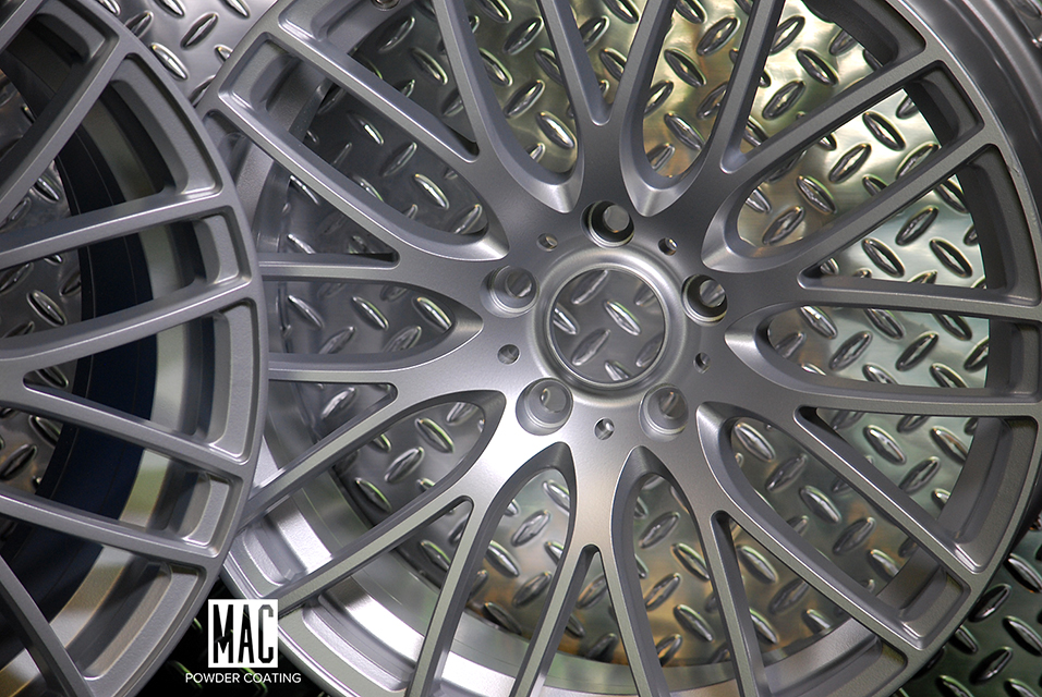 Powder Coated Acura Wheels In Porsche Silver | Prismatic Powders