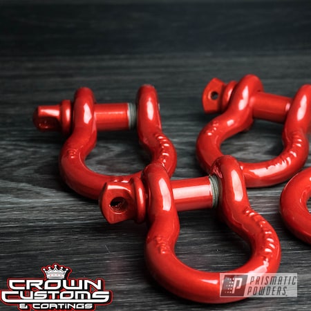Powder Coating: Automotive,Clear Vision PPS-2974,Red,Illusion Red PMS-4515,Hooks,Illusion Red,Tow