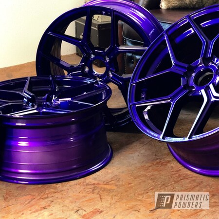 Powder Coating: Illusion Purple PSB-4629,Wheels,Raffa,Automotive,RS-01,Clear Vision PPS-2974