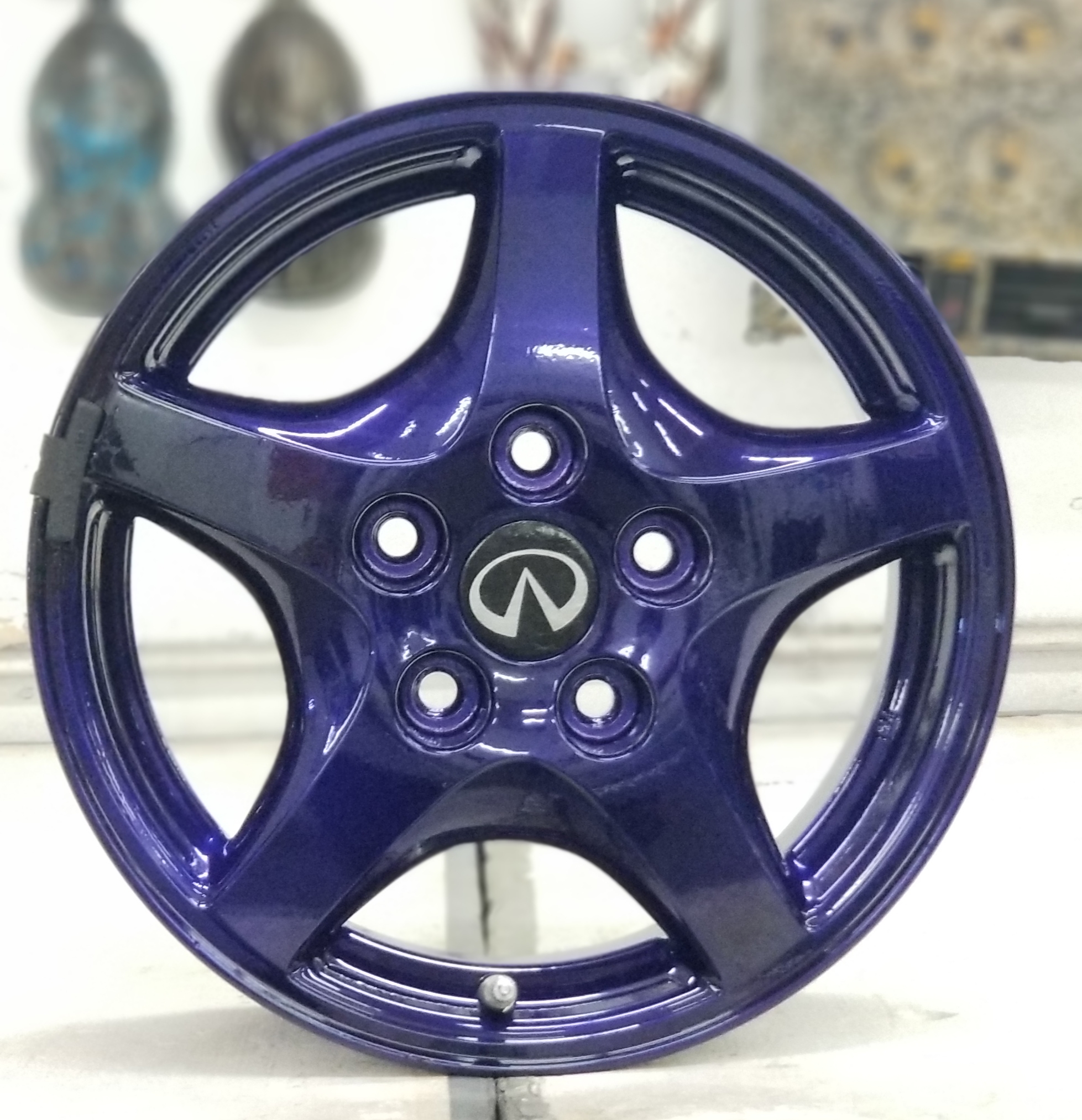 Fail Infinity Rims Powder Coated Infinity Rims In Super Chrome And Plue | Prismatic Powders