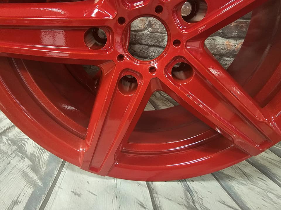 Aluminum Rims finished in a Clear Vision and Illusion Red Finish ...