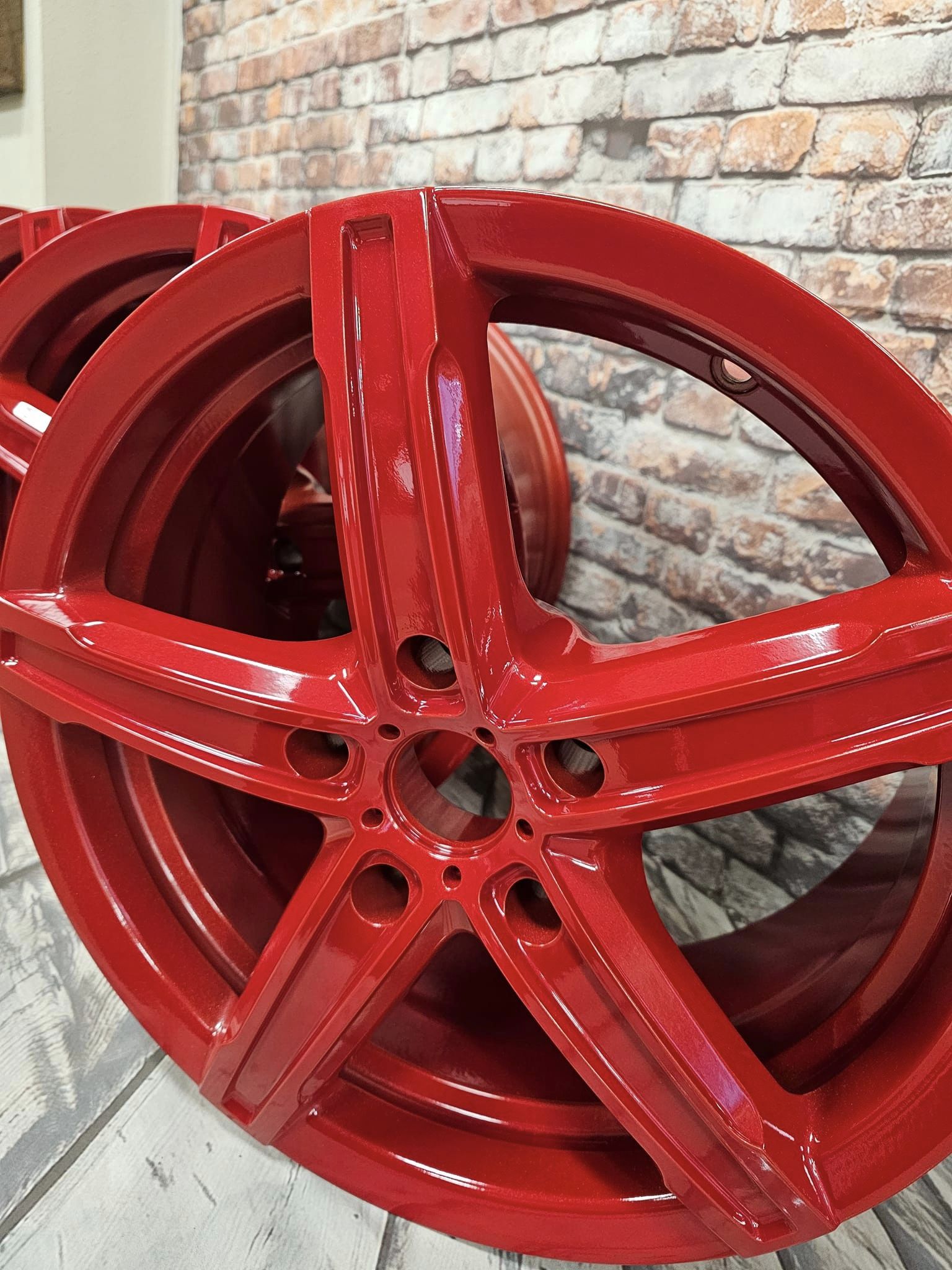 Aluminum Rims finished in a Clear Vision and Illusion Red Finish ...