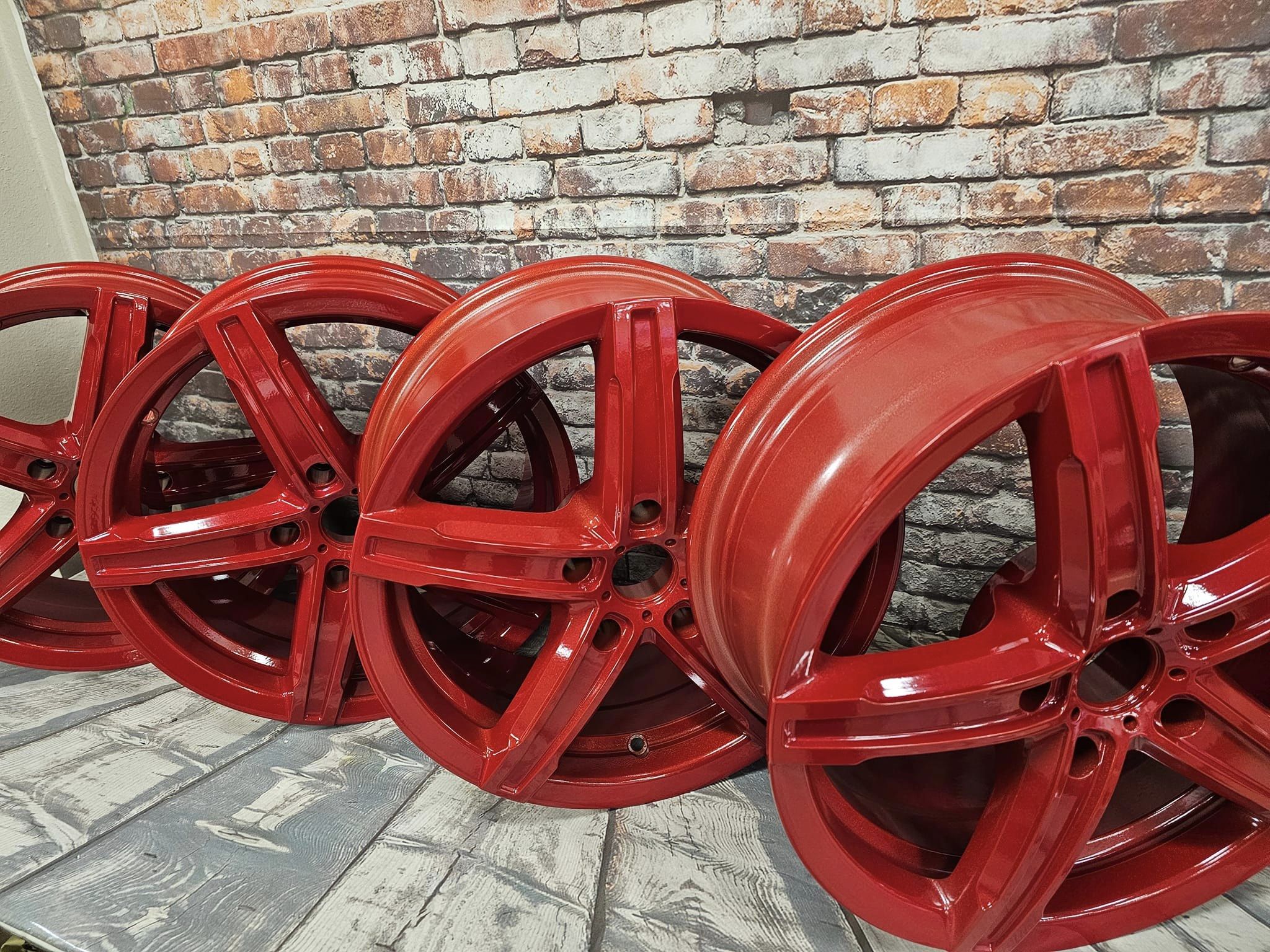 Aluminum Rims finished in a Clear Vision and Illusion Red Finish ...