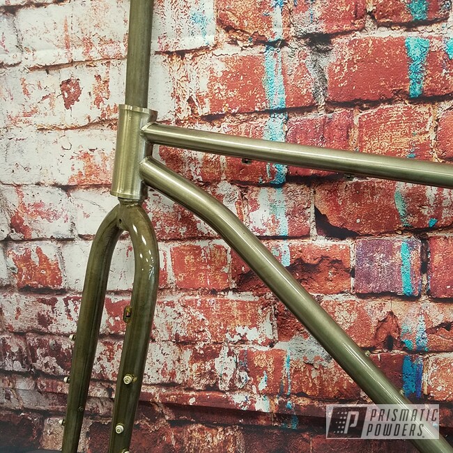 Powder Coated Bicycle Frame in Clear Vision