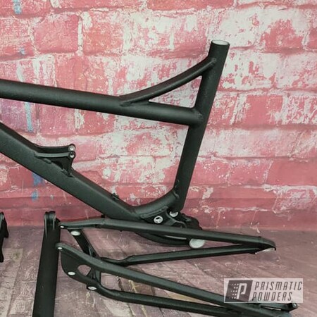 Powder Coating: Powder Coated Bicycle Frame,Frosted Charcoal PTB-7021,Bicycle Frame,Bicycle Forks