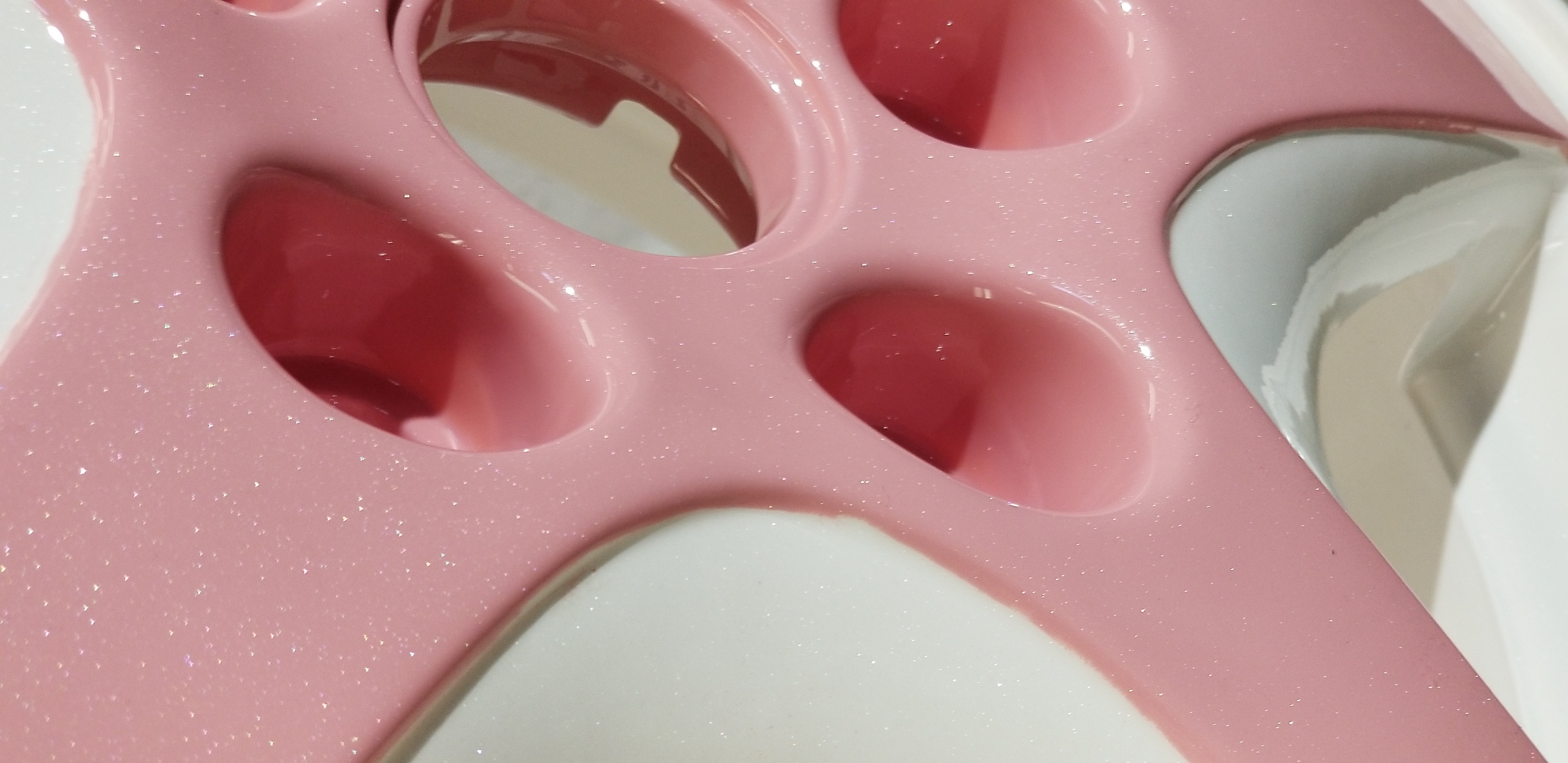 Custom Wheels Powder Coated In Gloss White, Pretty Pink And Glitter ...