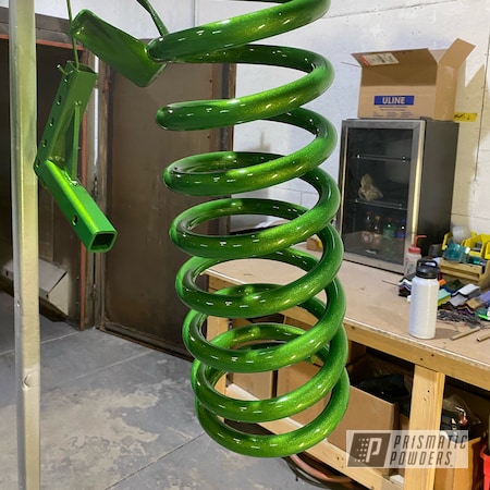 Powder Coating: Automotive,Radiator,Illusion Green Ice PMB-7025,Differential Cover,shock spring
