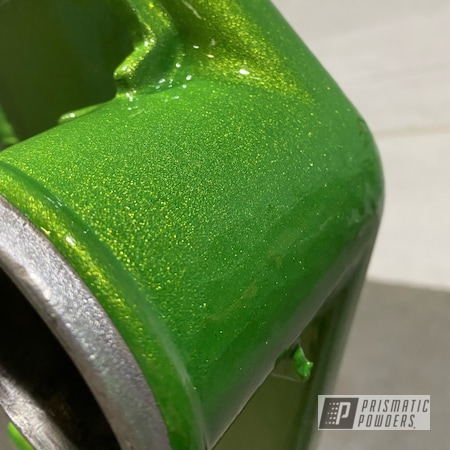 Powder Coating: Radiator,Differential Cover,Illusion Green Ice PMB-7025,shock spring,Automotive