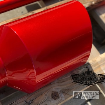 Powder Coated Exhaust Tip In Red
