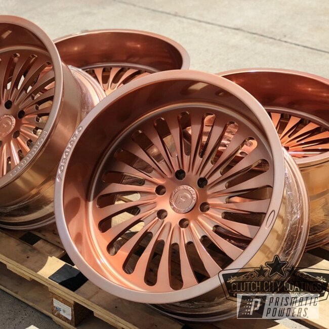 Powder Coated Forgiato Wheels In Illusion True Copper