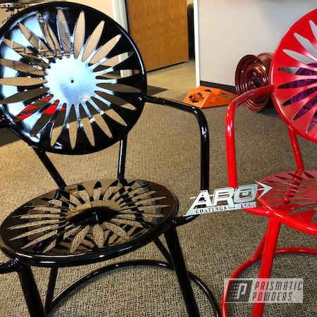 Powder Coating: Ink Black PSS-0106,Really Red PSS-4416,Outdoor,Chairs,Black,Red