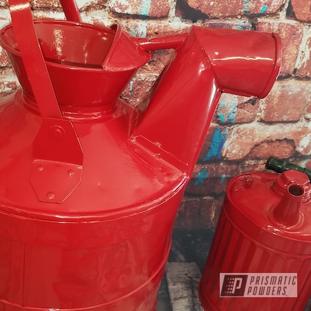 Powder Coating: RAL 3002 Carmine Red,Vintage 10 gallon oil can,Antique,Vintage