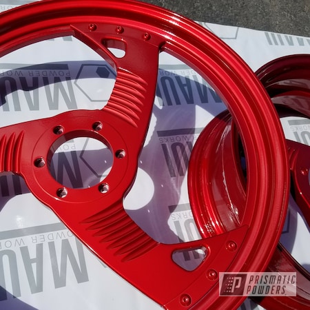 Powder Coating: Harley,Motorcycles,Motorcycle Rims,Harley Davidson,LOLLYPOP RED UPS-1506,Show Truck,Motorcycle Parts
