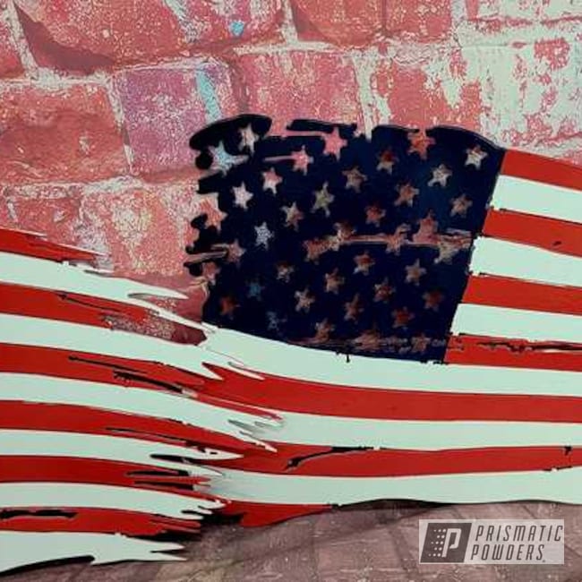 Powder Coated Flag In Ral-5003, Pss-5053 And Pss-4416