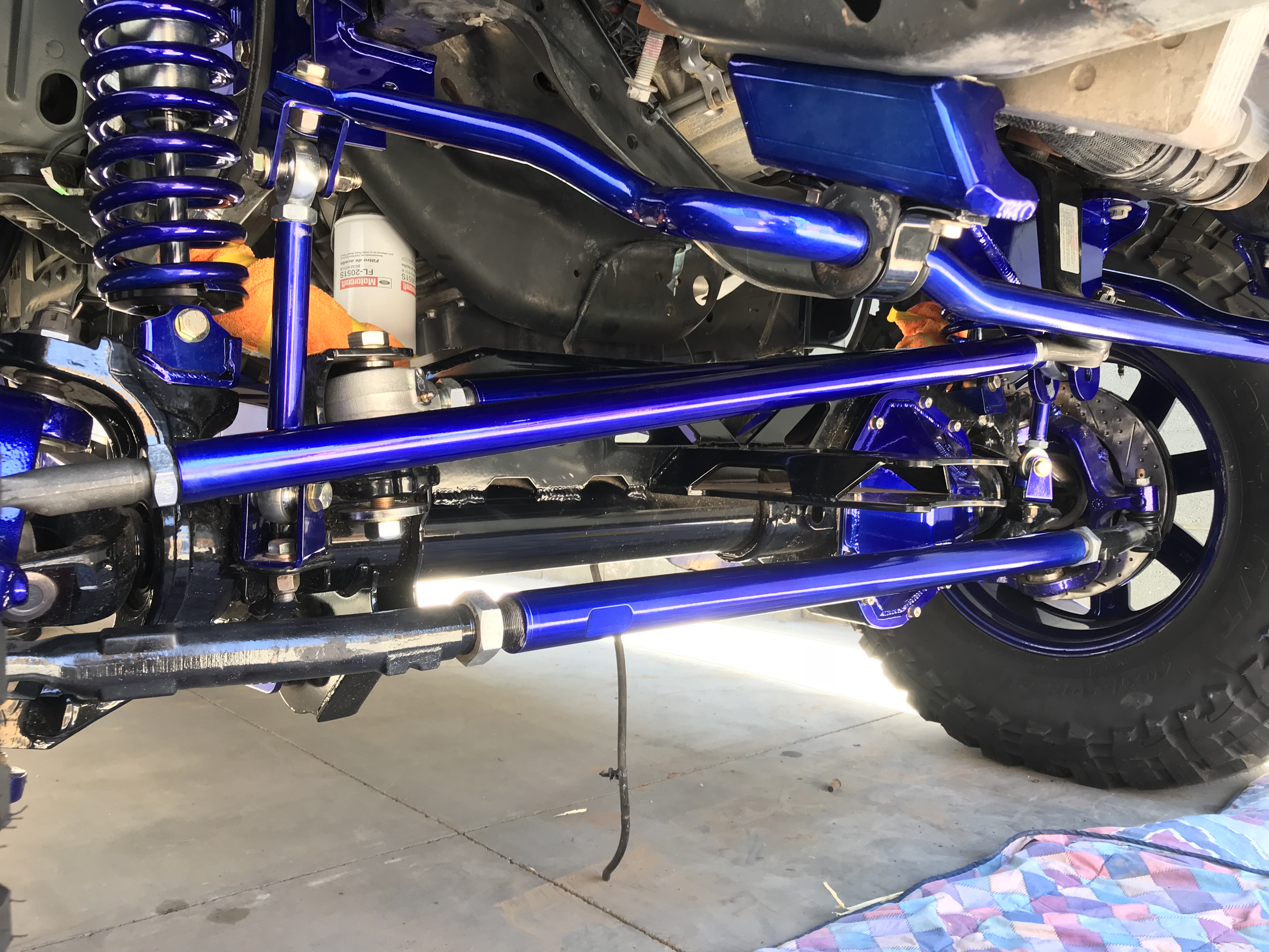 Powder coated Ford F250 Pmf Truck, Blue and Black Powder Coating ...