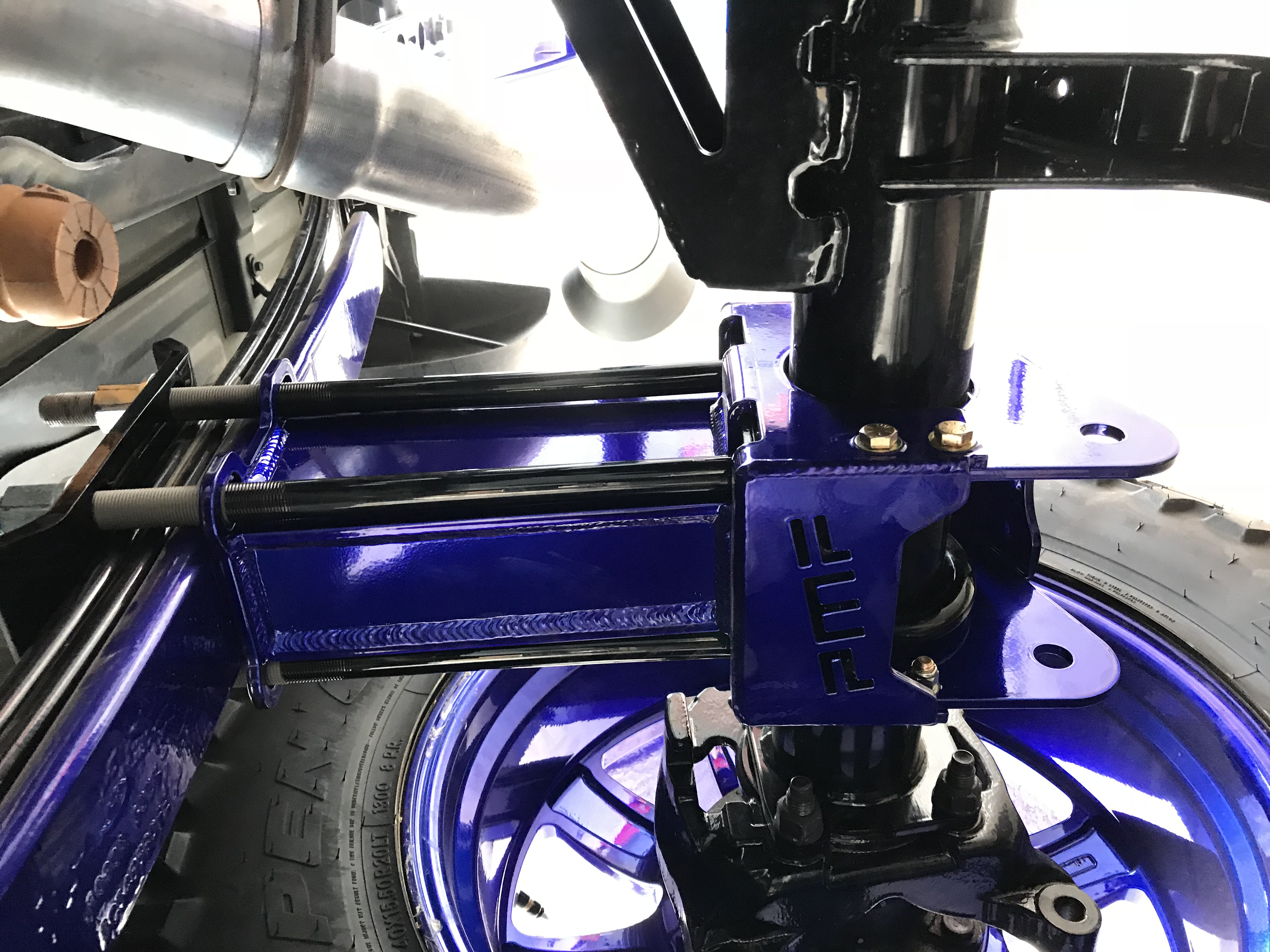 Powder coated Ford F250 Pmf Truck, Blue and Black Powder Coating ...