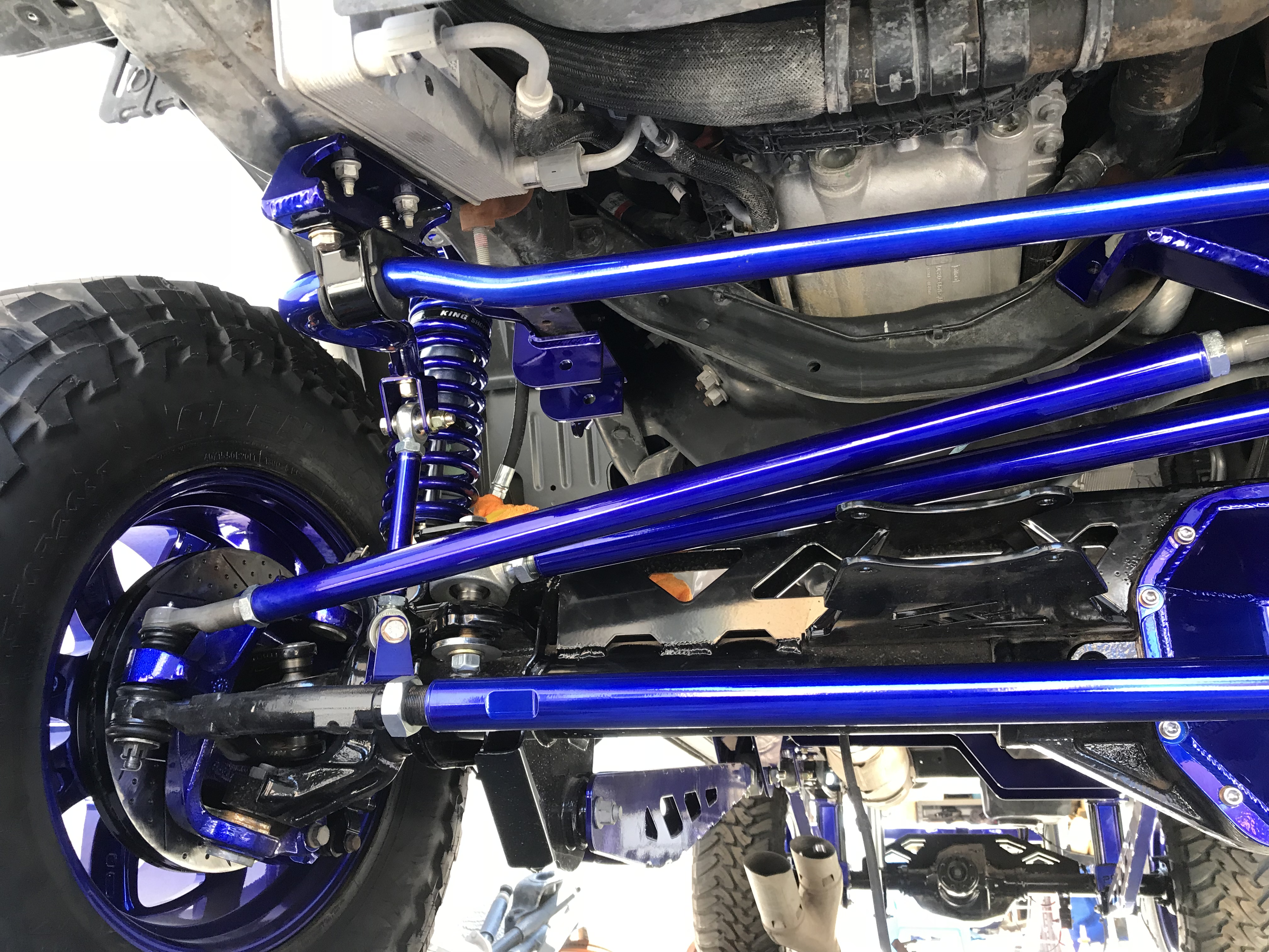 Powder coated Ford F250 Pmf Truck, Blue and Black Powder Coating ...