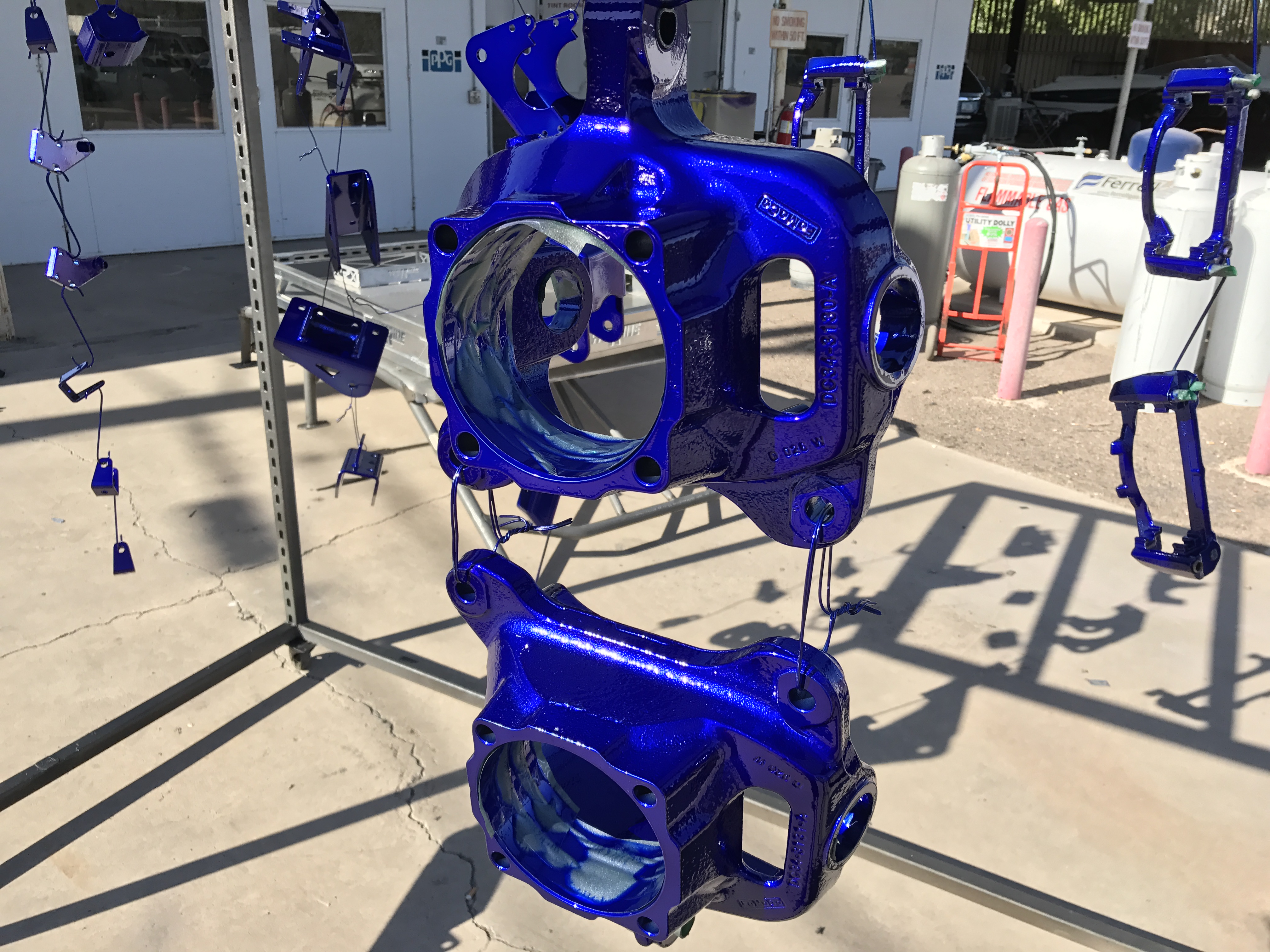 Powder coated Ford F250 Pmf Truck, Blue and Black Powder Coating ...