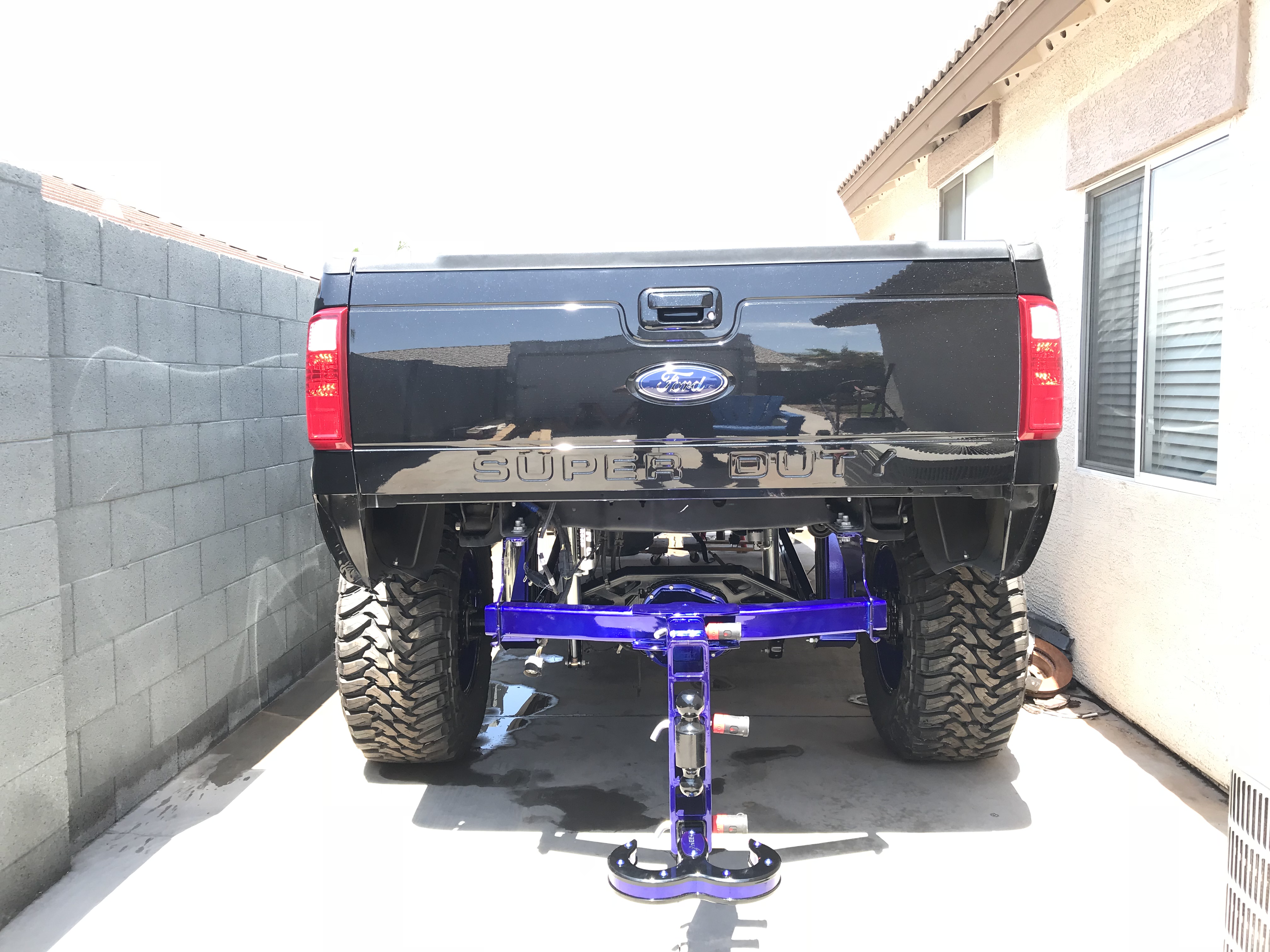 Powder coated Ford F250 Pmf Truck, Blue and Black Powder Coating ...