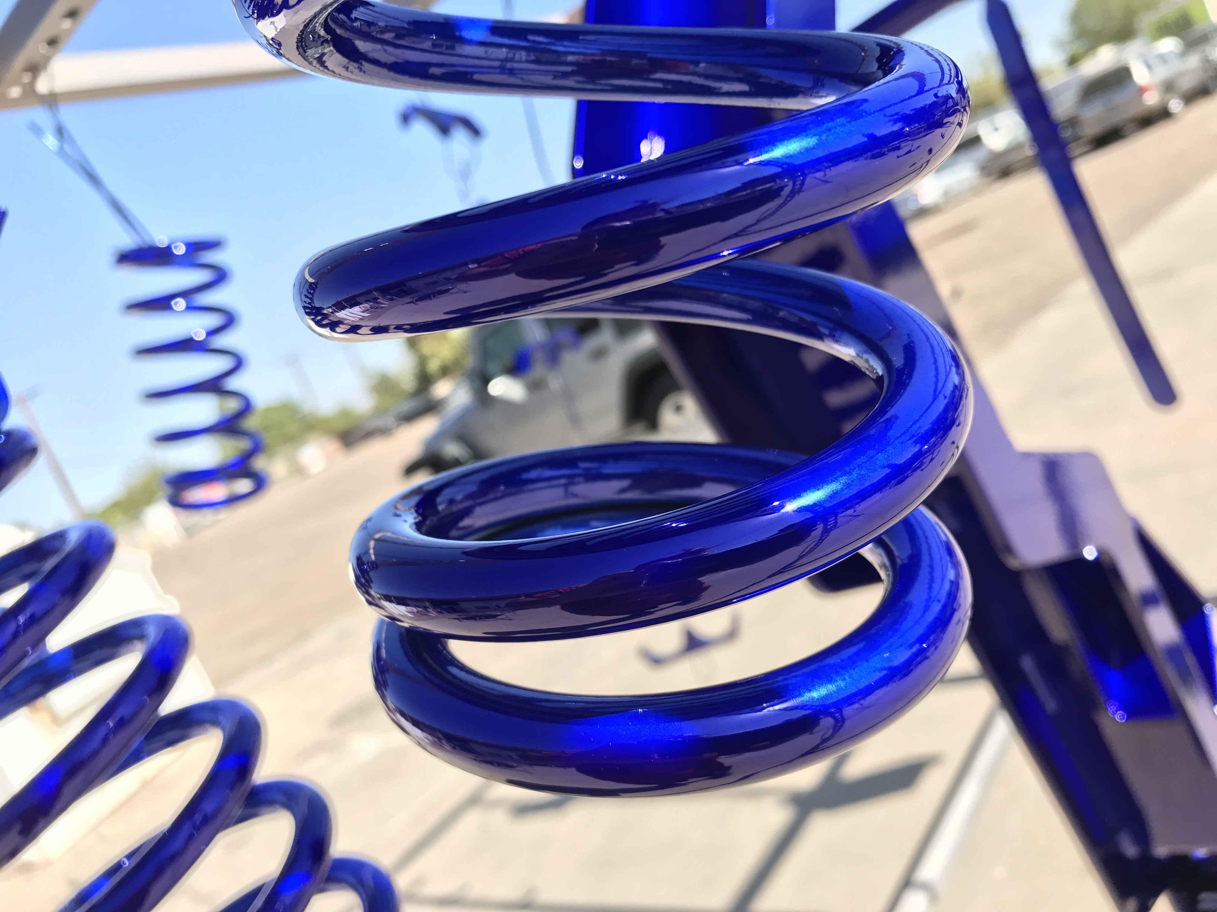 Powder coated Ford F250 Pmf Truck, Blue and Black Powder Coating ...