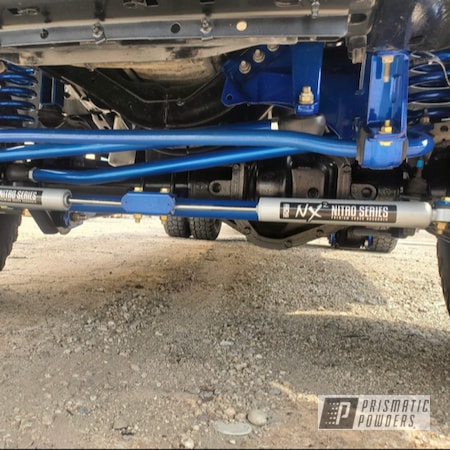 Powder Coating: Peeka Blue PPS-4351,Motorcycles,BDS Suspension,Automotive Parts,Ford,Transparent,Blue,Automotive,Super Chrome Plus UMS-10671,Lift Kit,Lifted Truck