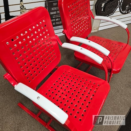 Powder Coating: Vintage Chairs,Patio Chairs,Vintage Lawn Chairs,Polar White PSS-5053,Outdoor Patio Furniture