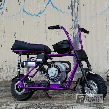 Motorized Bike Powder Coated In In Illusion Violet With Clear Vision And Card Black