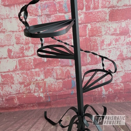 Powder Coating: Plant Stand,Outdoor Decor,BLACK JACK USS-1522,Spiral Staircase