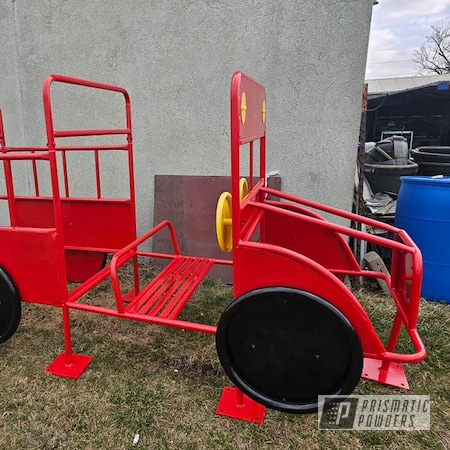 Powder Coating: Multi Color Application,Vintage Playground,Outdoor Playground,GLOSS BLACK USS-2603,Firetruck