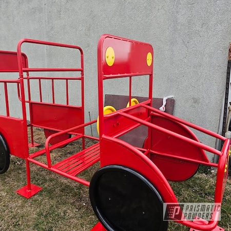 Powder Coating: Multi Color Application,Vintage Playground,Outdoor Playground,GLOSS BLACK USS-2603,Firetruck