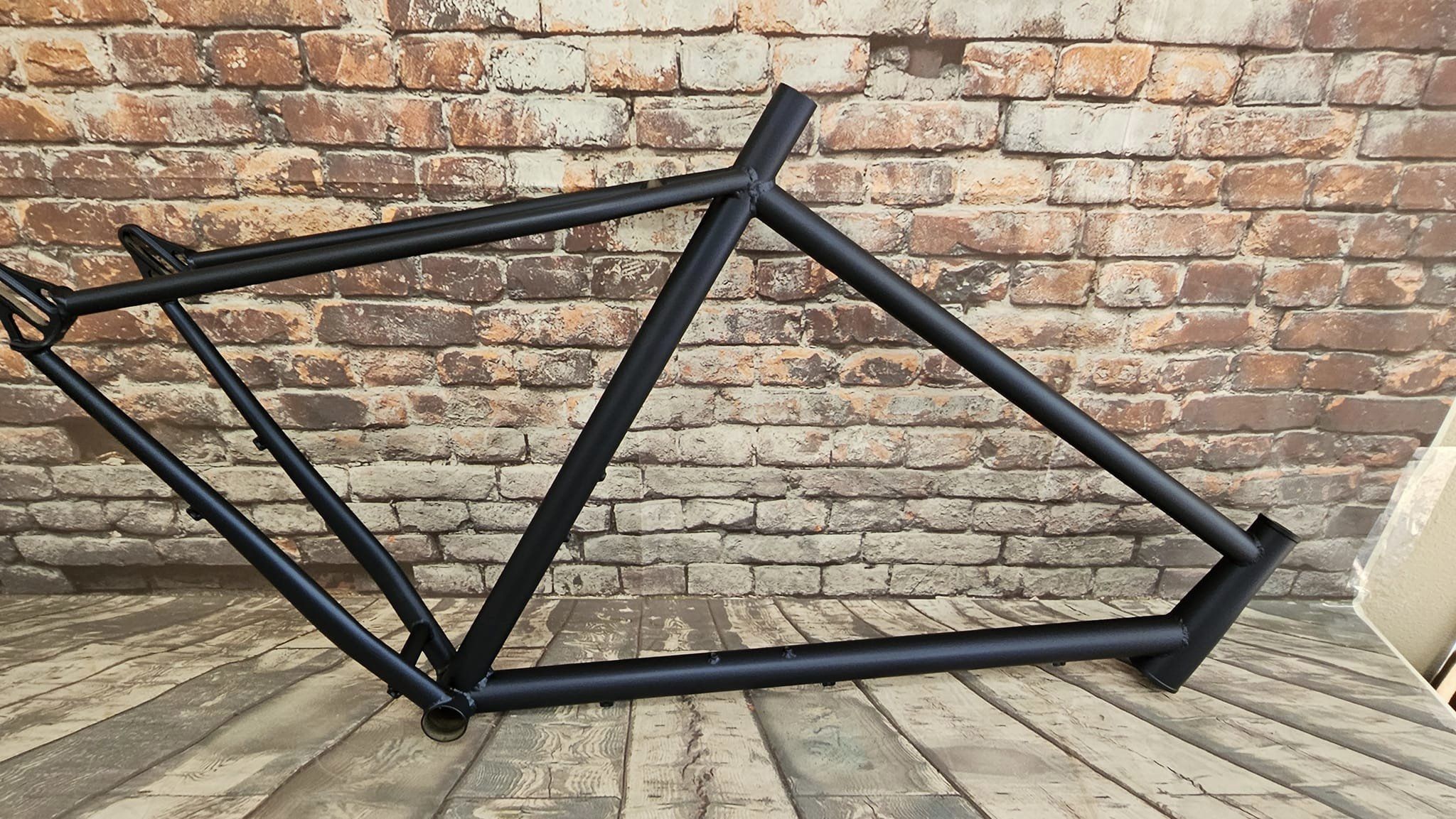 Powder Coated Bike Frame finished with a Flat Misty Midnight Finish ...