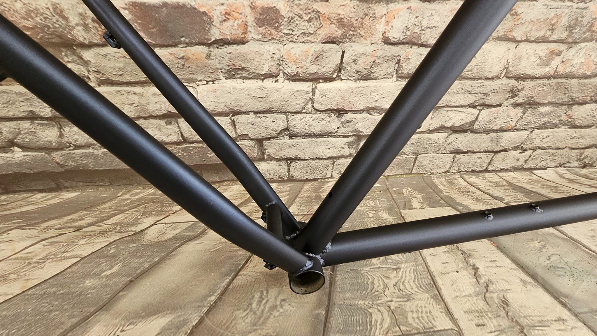 Powder Coated Bike Frame finished with a Flat Misty Midnight Finish ...