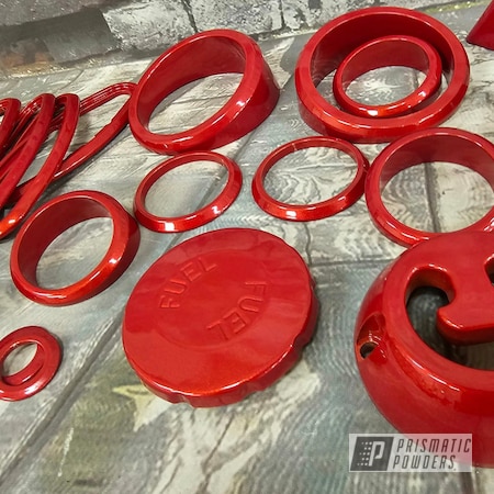 Powder Coating: Boat Parts,Clear Vision PPS-2974,Illusions,Illusion Red PMS-4515