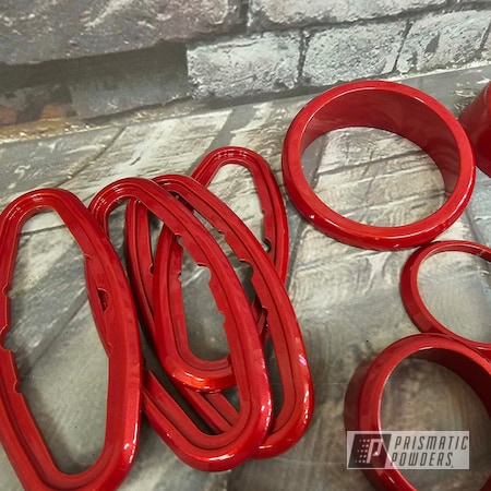 Powder Coating: Boat Parts,Clear Vision PPS-2974,Illusions,Illusion Red PMS-4515