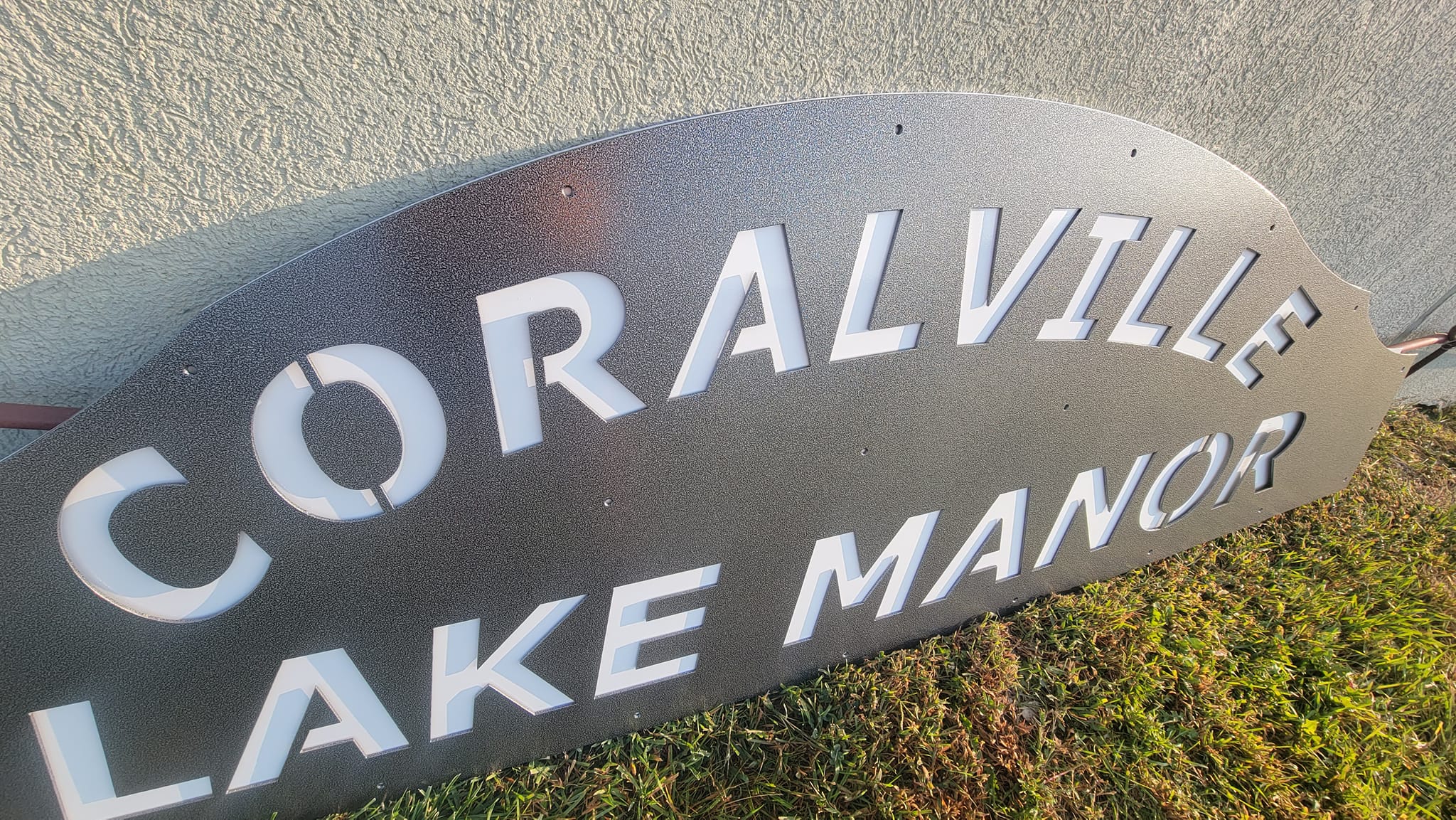 Custom Powder Coated Signage coated in Pps-2974 and Pvs-3014 ...