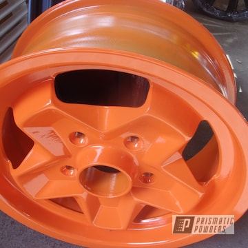 Powder Coated Bright Orange Wheels