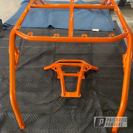 Powder Coating: ATV Cage,side by side,Illusion Orange PMS-4620,Roll Cages